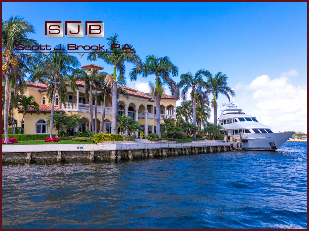 Luxury waterfront property in Boca Raton representing real estate and significant marital assets involved in a high asset Florida divorce.